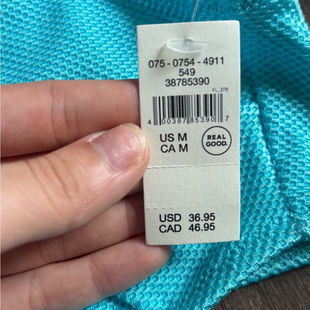 $37 NWT Aerie One Shoulder Bandeau Swim - Picture 4 of 6